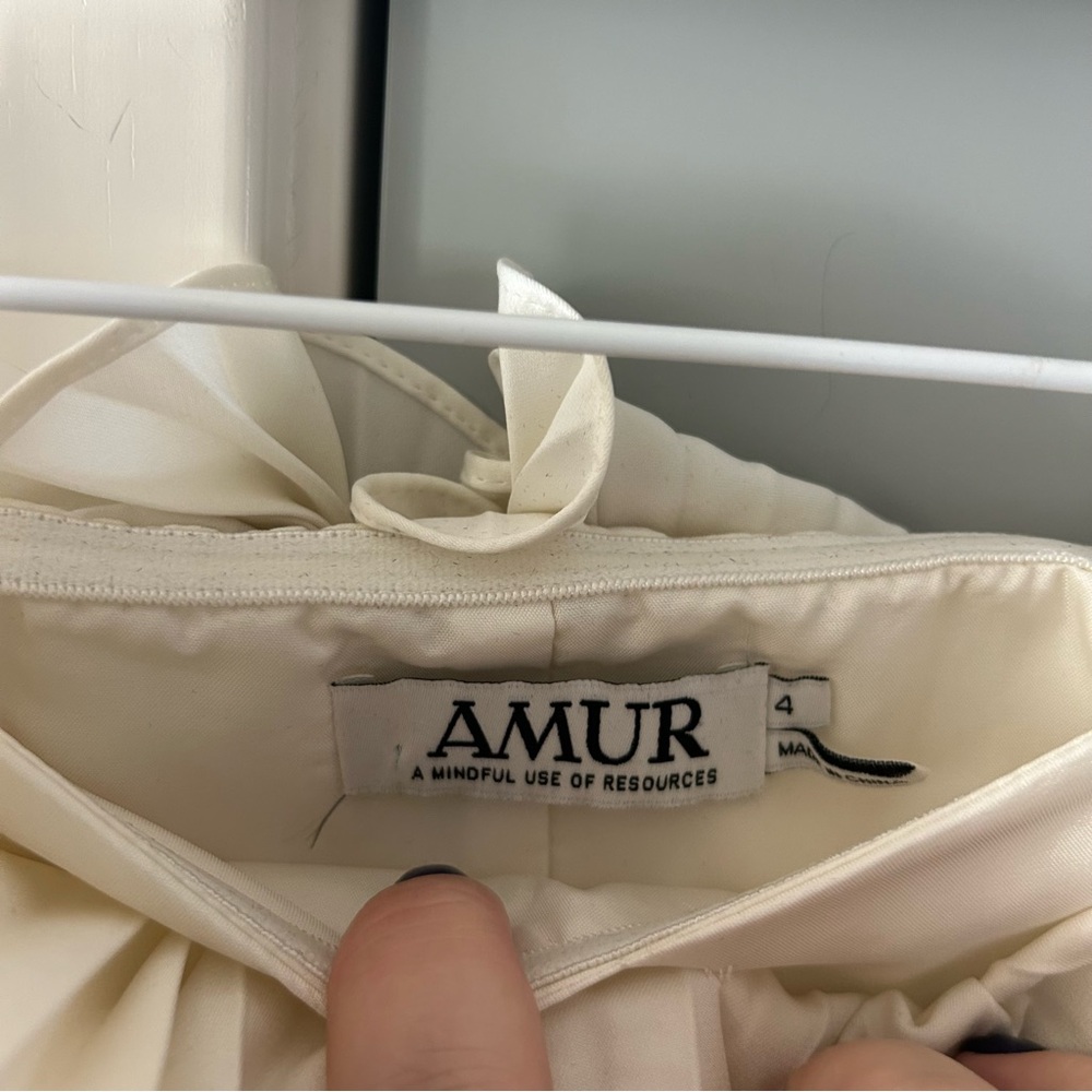 AMUR White Ruffle Mini Dress - Picture 9 of 13